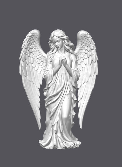 Ángel femenino orando — Escultura decorativa artesanal | Atenea