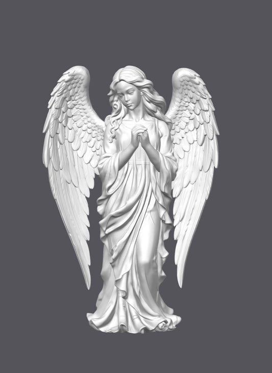 Ángel femenino orando — Escultura decorativa artesanal | Atenea