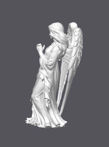 Ángel femenino orando — Escultura decorativa artesanal | Atenea