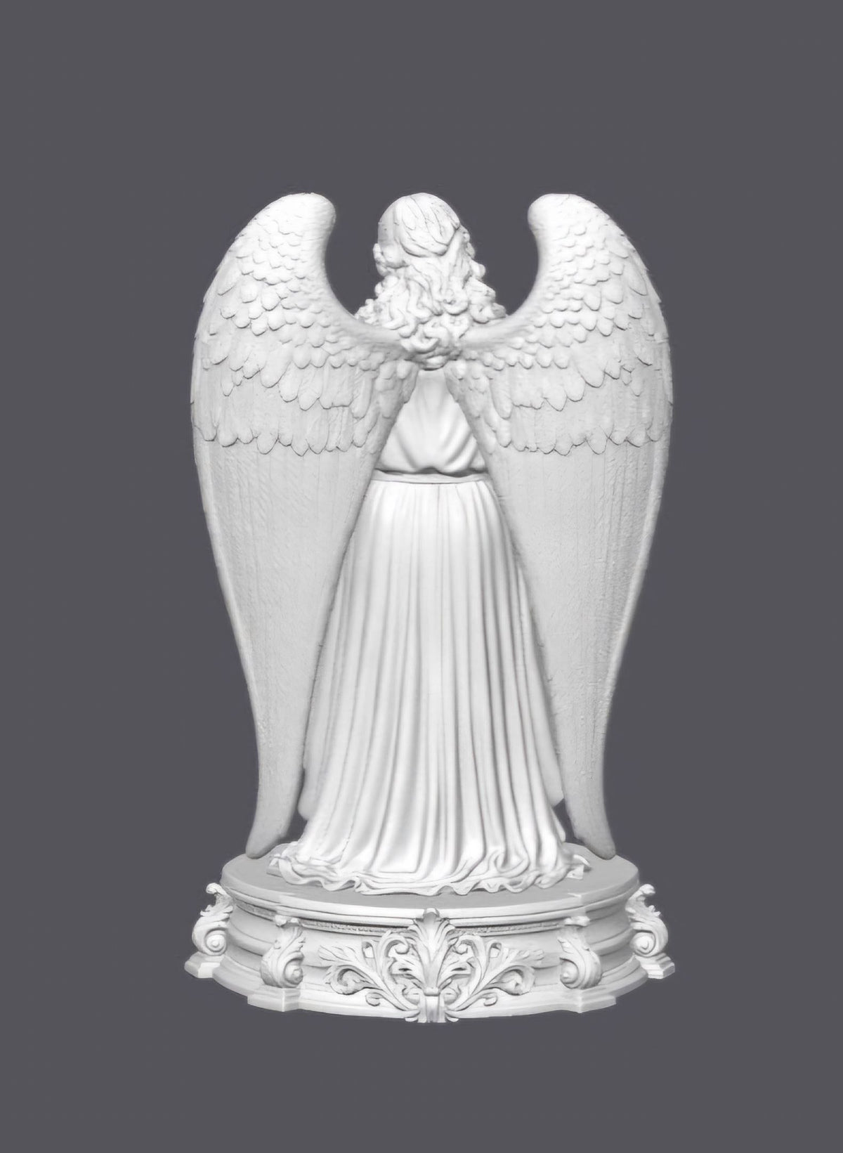 Ángel de la guarda con niño — Escultura decorativa artesanal | Atenea