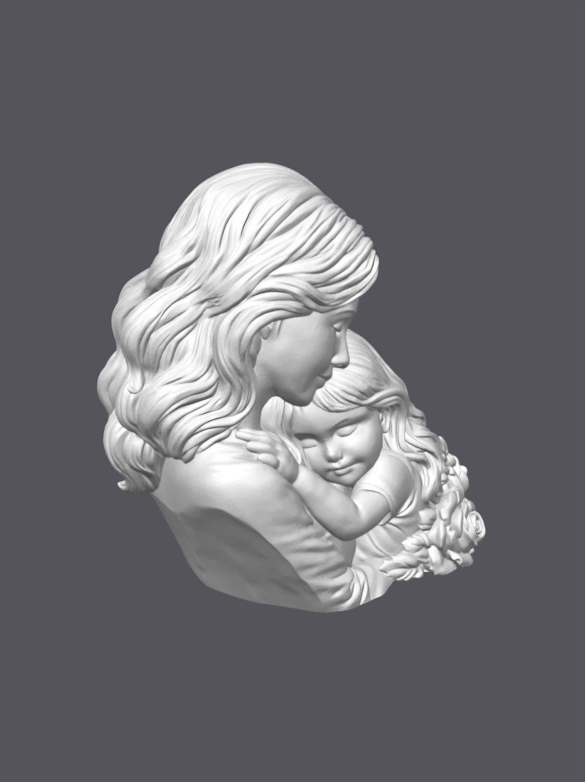 Madre e hija — Escultura decorativa artesanal | Atenea