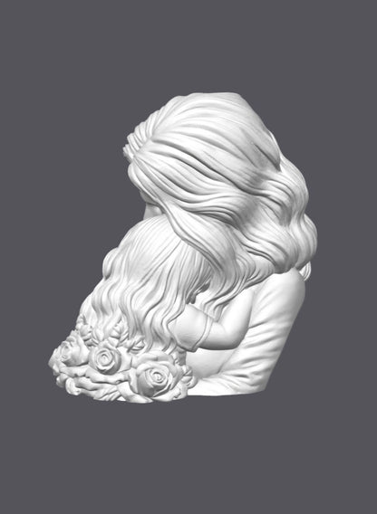 Madre e hija — Escultura decorativa artesanal | Atenea