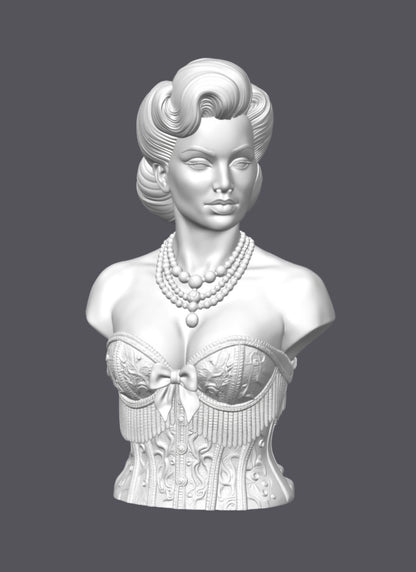 Busto burlesque — Escultura decorativa artesanal | Atenea