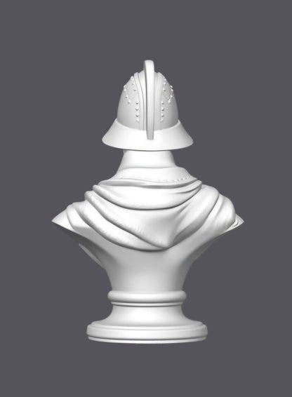 Busto conquistador español –  Escultura decorativa artesanal | Atenea