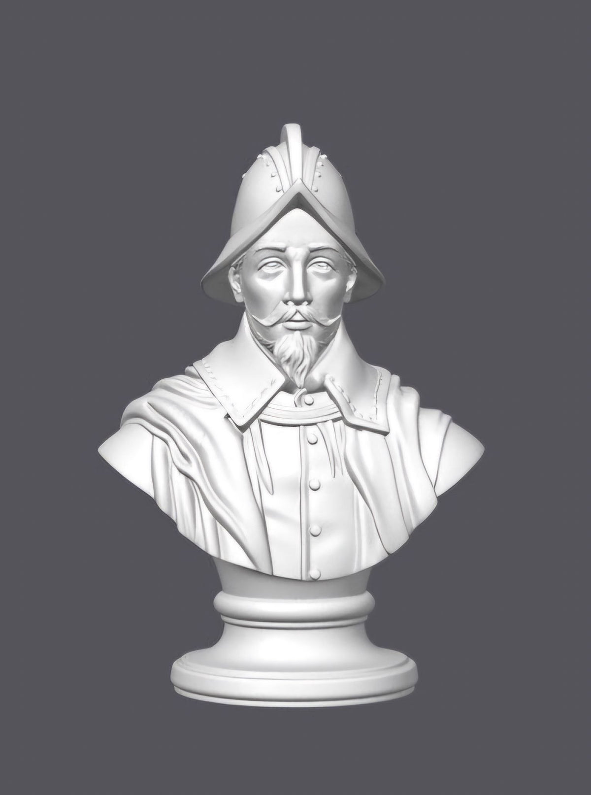 Busto conquistador español –  Escultura decorativa artesanal | Atenea
