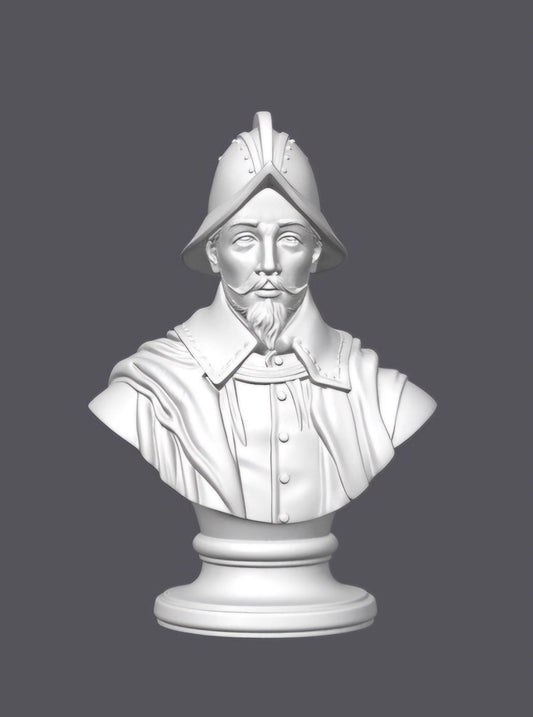 Busto conquistador español –  Escultura decorativa artesanal | Atenea