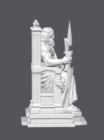 Zeus entronizado –  Escultura decorativa artesanal | Atenea