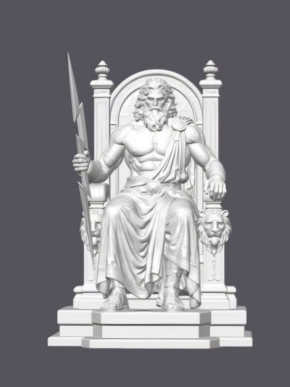 Zeus entronizado –  Escultura decorativa artesanal | Atenea