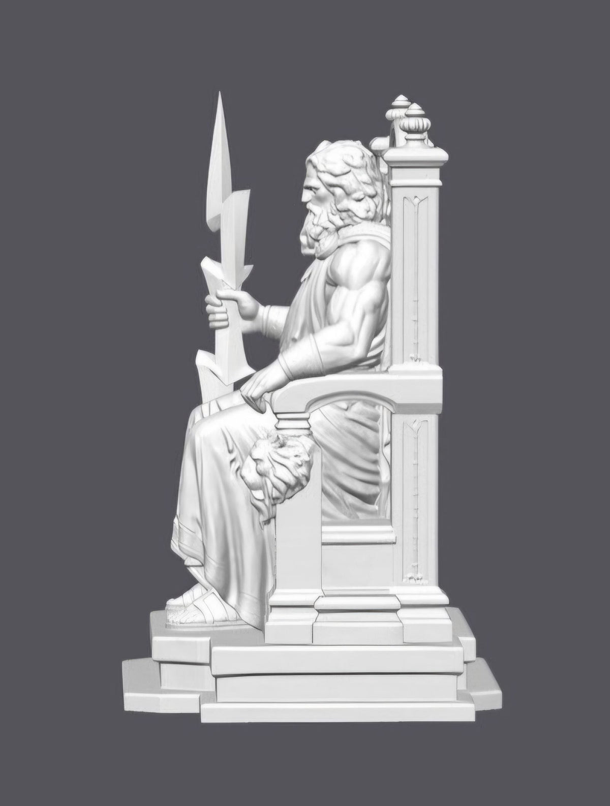 Zeus entronizado –  Escultura decorativa artesanal | Atenea