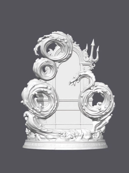 Poseidón entronizado –  Escultura decorativa artesanal | Atenea