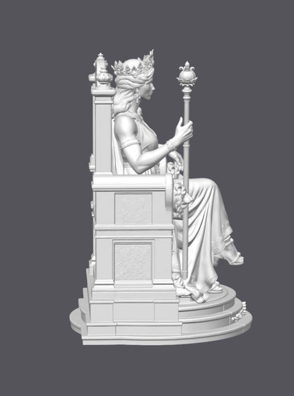 Hera entronizada –  Escultura decorativa artesanal | Atenea