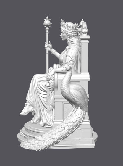 Hera entronizada –  Escultura decorativa artesanal | Atenea