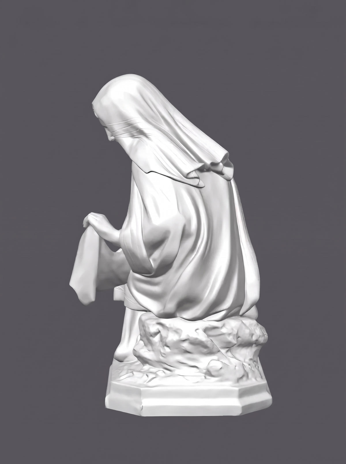 Virgen María, figura para belén –  Escultura decorativa artesanal | Atenea