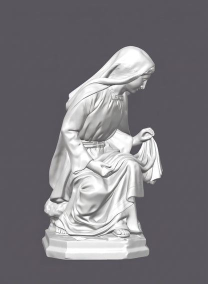 Virgen María, figura para belén –  Escultura decorativa artesanal | Atenea