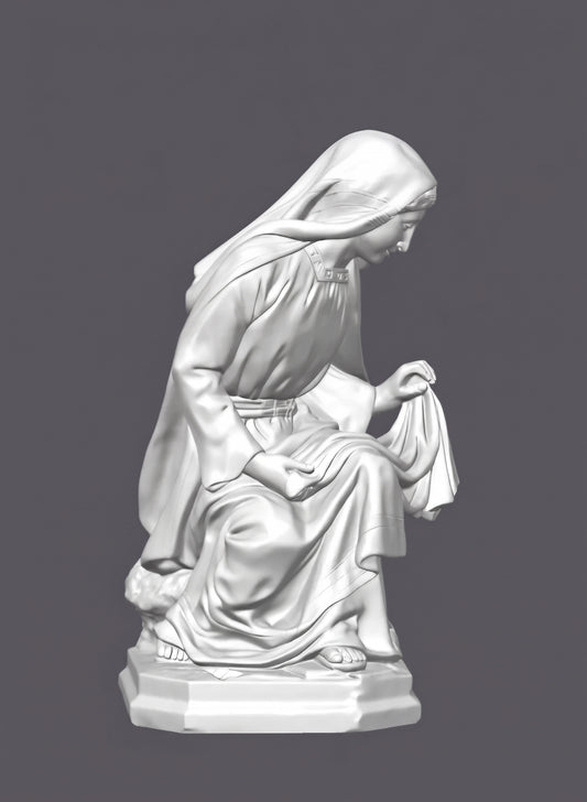 Virgen María, figura para belén –  Escultura decorativa artesanal | Atenea