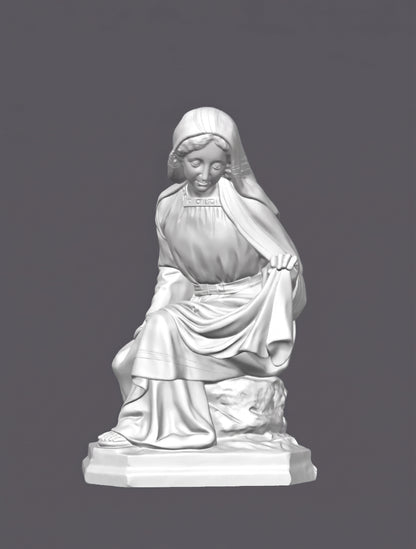 Virgen María, figura para belén –  Escultura decorativa artesanal | Atenea