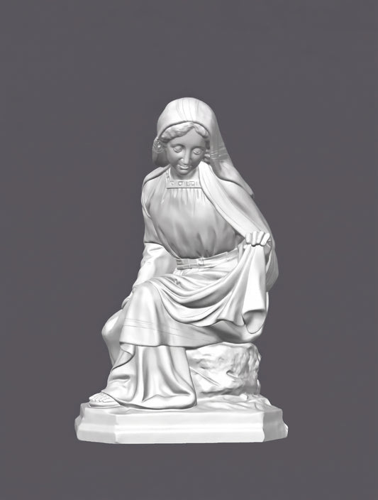 Virgen María, figura para belén –  Escultura decorativa artesanal | Atenea