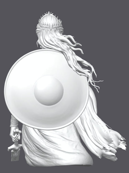 Busto de reina guerrera   — Escultura decorativa artesanal | Atenea