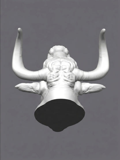 Cabeza de toro — Escultura decorativa artesanal | Atenea