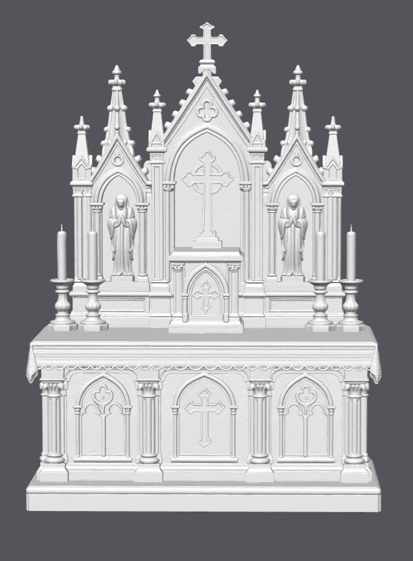 Altar católico — Escultura decorativa artesanal | Atenea