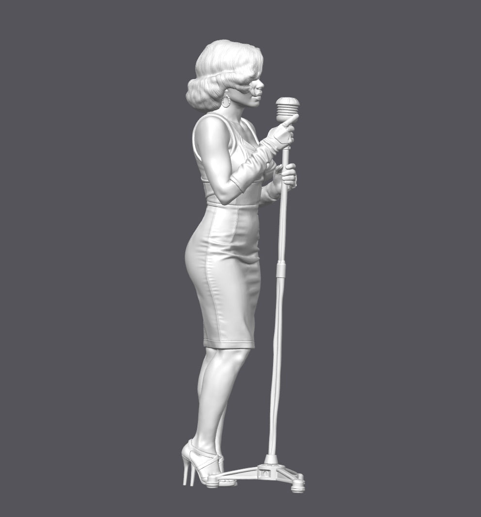 Cantante de jazz — Escultura decorativa artesanal | Atenea