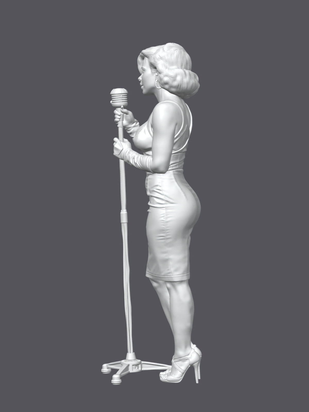 Cantante de jazz — Escultura decorativa artesanal | Atenea