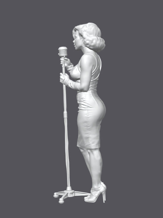 Cantante de jazz — Escultura decorativa artesanal | Atenea