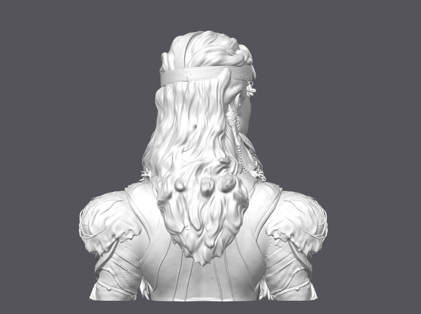 Busto de guerrera de los bosques  — Escultura decorativa artesanal | Atenea