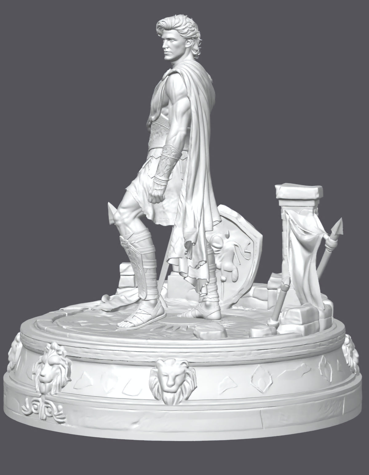 Guerrero grecorromano — Escultura decorativa artesanal | Atenea