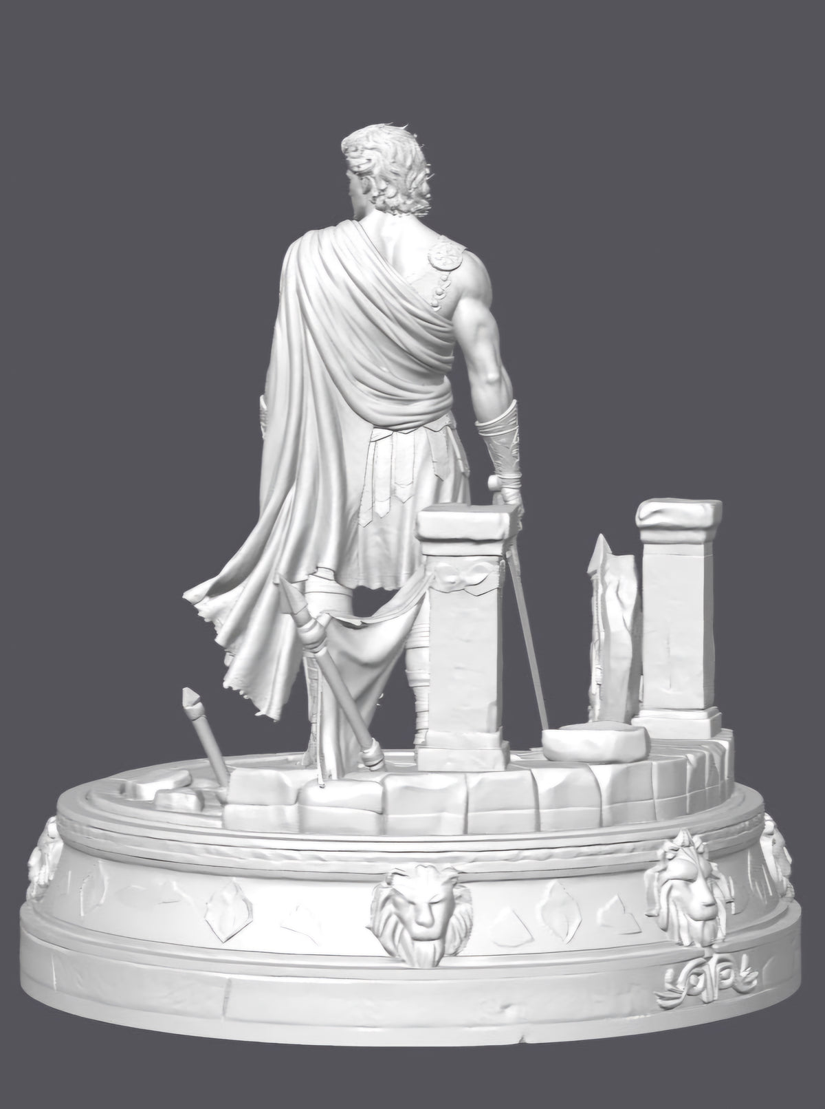 Guerrero grecorromano — Escultura decorativa artesanal | Atenea