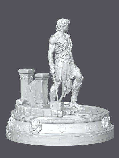 Guerrero grecorromano — Escultura decorativa artesanal | Atenea