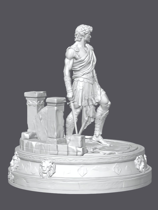 Guerrero grecorromano — Escultura decorativa artesanal | Atenea