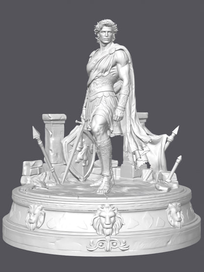 Guerrero grecorromano — Escultura decorativa artesanal | Atenea